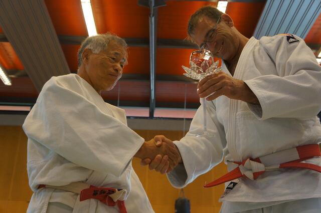 Shigeru Karina japanische Großmeister 8.DAN  mit Hannes Daxbacher 6.DAN
