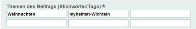 Bitte das passende Stichwort "myheimat-Wichteln" eintragen