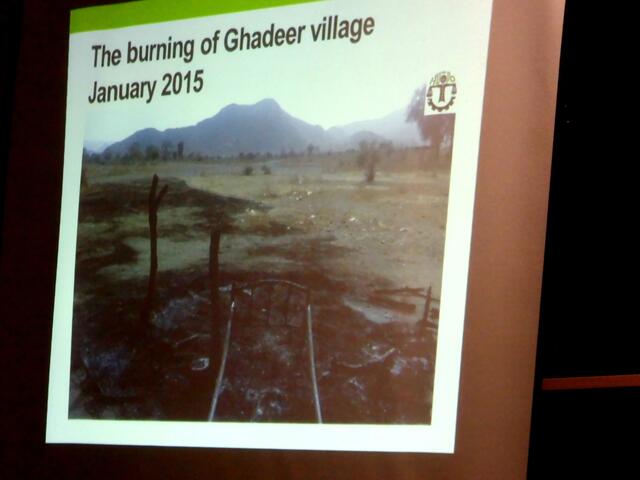 . . . Januar 2015, das brennende Dorf von Ghaeer village . . .