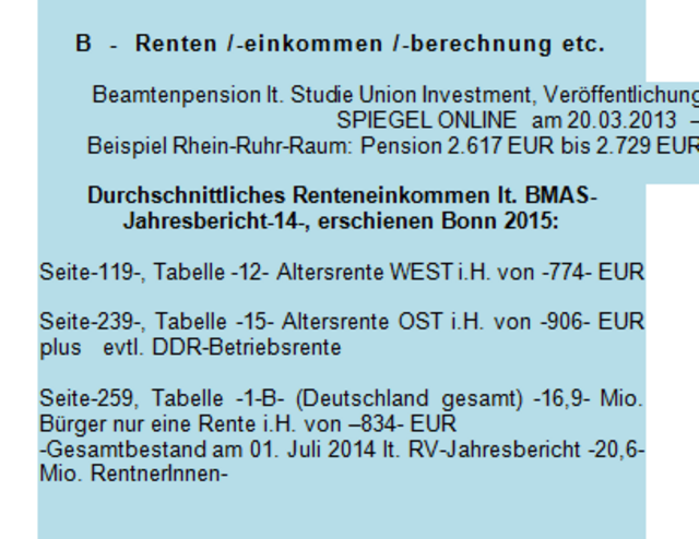 Foto -12- B-Rente "Renten-Pensionen"