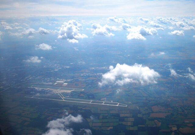 Blick auf die Landebahn