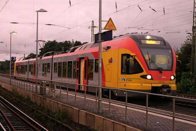 Vom Abendrot beleuchtete HLB in Stadtallendorf (12.05.2015)