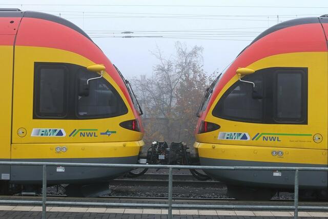 Kupplung beim zweiteiligen Zug in Stadtallendorf (03.11.2015)