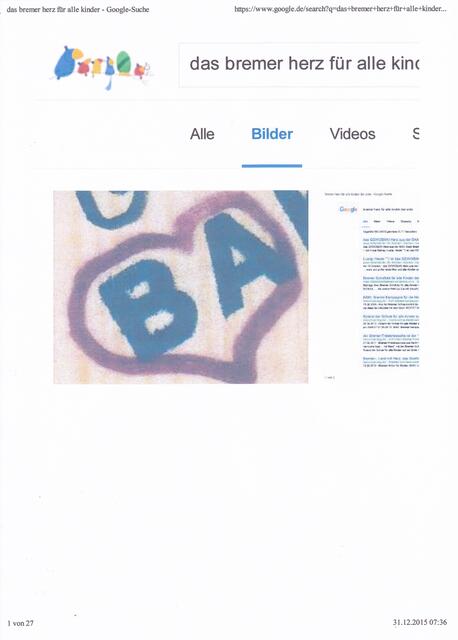 2. Foto: BAKI-Herz als "das Herz für alle Kinder" bei GOOGLE/Bilder Silvester 2015 um 07:36 Uhr auf Platz 1 | Foto: GOOGLE