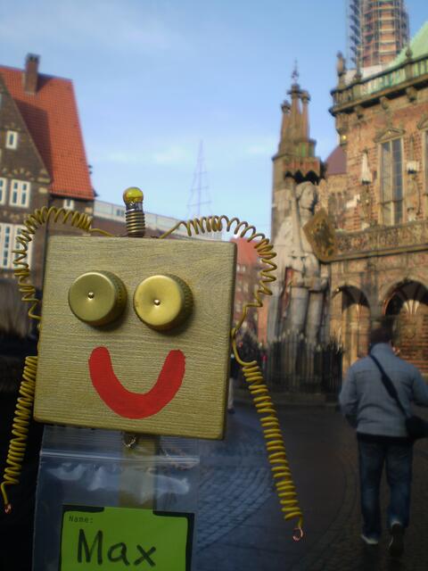 Bremen, 1. Januar 2016: die leere Max-Zuckerberg-BAKI nach dem Neujahrsempfang im Rathaus am Bremer Schultisch zur AGENDA 2030 beim Roland auf der Allee der UN-Ziele