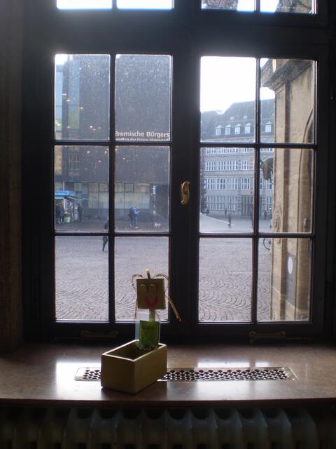 1. Januar 2016: die leere Max-Zuckerberg-BAKI im Bremer Rathaus nach dem Neujahrsempfang