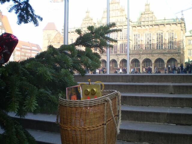 Bremen, 1. Januar 2016: Blick auf die Max-Zuckerberg-BAKI vor dem Rathaus