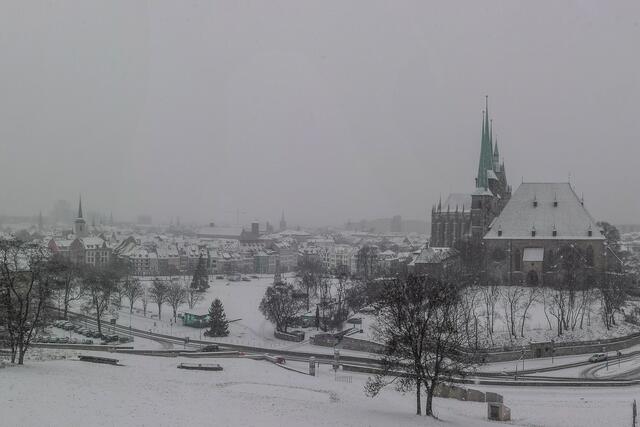 Blick auf Erfurt im Schnee | Foto: SCHWARZE-art-PHOTOGRAPHIE