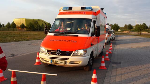 Fahrtraining während eines Dienst- und Übungsabend; © F. Hentschel/DRK Laatzen