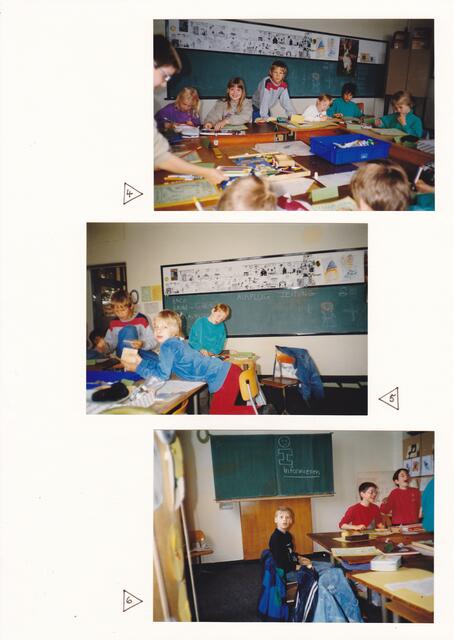 Blick (vor etwa 25 Jahren) in den Raum für Sprachanfänger in der Bremer Schule 003 anlässlich einer Projektwoche zum Thema "Abfallbewältigung"