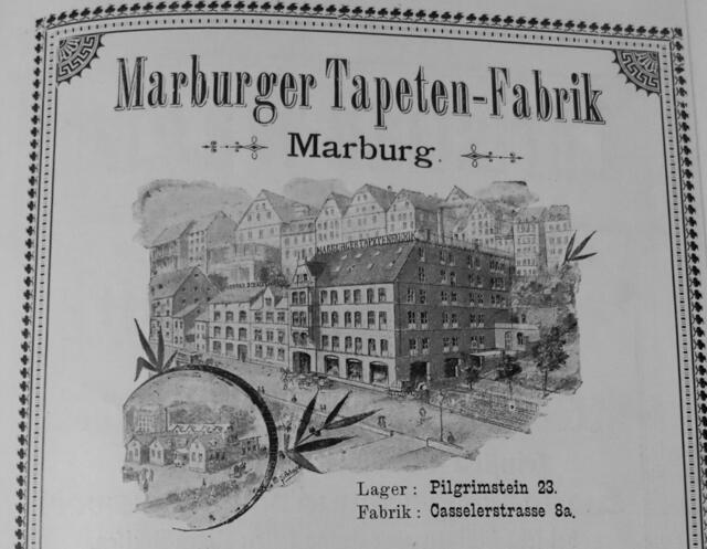 Tapetenfabrik, Anzeige 1890