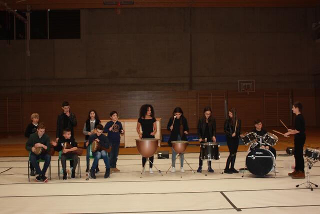 Die Percussiongruppe der Mittelschule Gersthofen