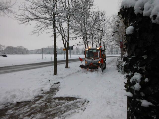 Der Räumdienst bereitet mir den Weg