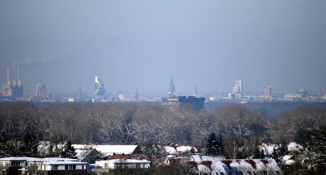Bei guter Sicht ein Blick auf Hannover
