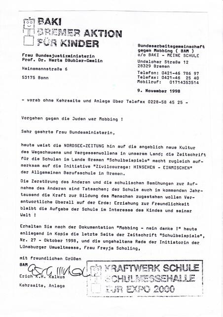 Seite 6 aus dem NACHDRUCK der BAKI-Dokumentation "18. November 1941 - 18. November 2001" zum 27. Januar 2016