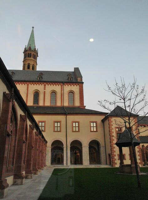 Blick vom Kreuzgang in den Innenhof