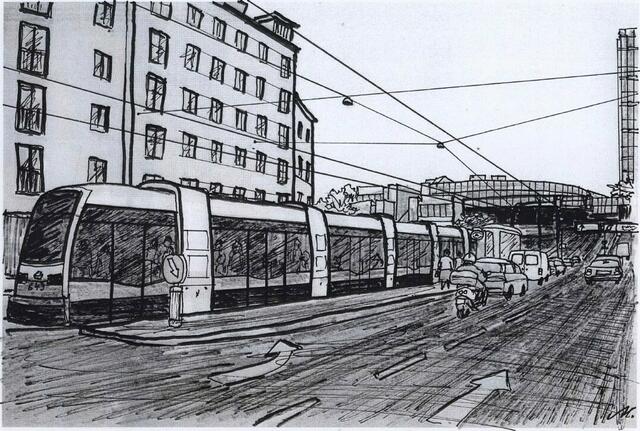 Althan-Straße, Linie D. Von Maxi Herta Altrogge.