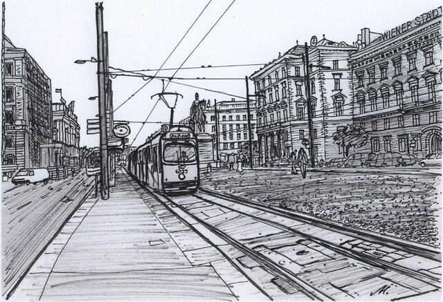 Schwarzenbergplatz, Linie D. Von Maxi Herta Altrogge.