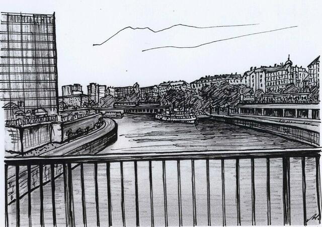 U4 und Linie 21, Salztor- und Schwedenbrücke. Von Maxi Herta Altrogge.