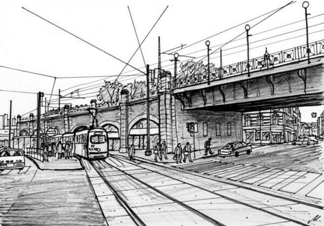 Bahnhof Gumpendorfer Straße. Von Maxi Herta Altrogge.