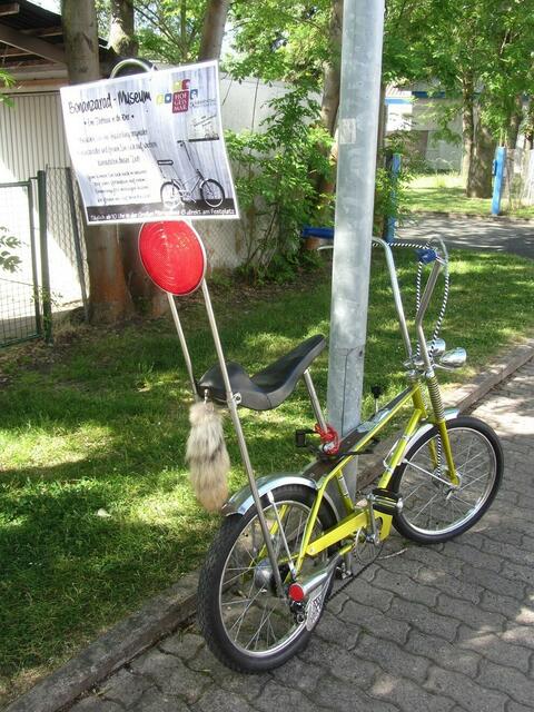 Werbung fürs Bonanzarad-Museum