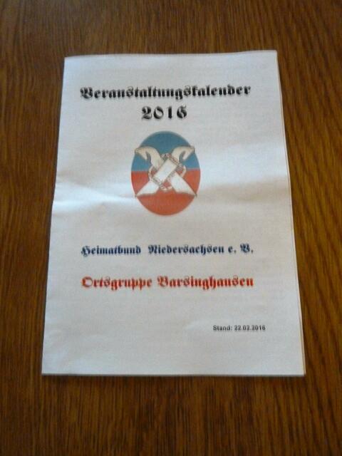 Veranstaltungskalender Ortsgruppe Barsinghausen