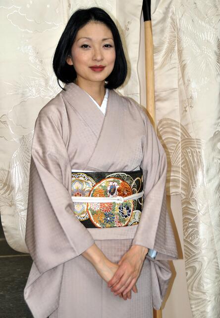 Kaori Matsuo zeigte Kimonos im Landesmuseum.