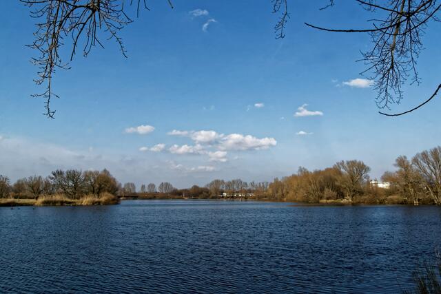 Blick über den See Richtung Rethen.