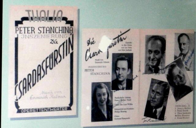 "Csardasfürstin" von Emmerich Kalman, Regie: Peter Stanchina, 1948.