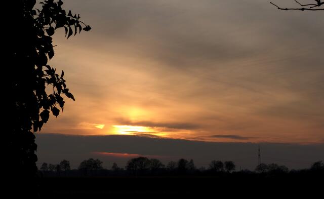 Der erste Sonnenuntergang in Felixs neuer Heimat.