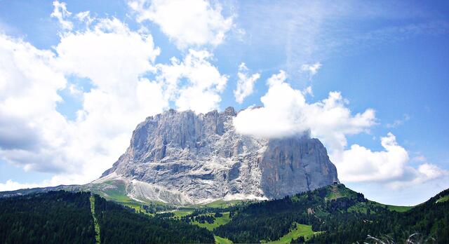 Blick auf den Langkofel (Sasso Lungo)