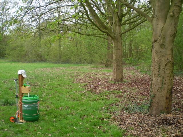 BREMEN RÄUMT AUF am 16. April 2016: Blick auf die Wiese am Georg-Junk-See