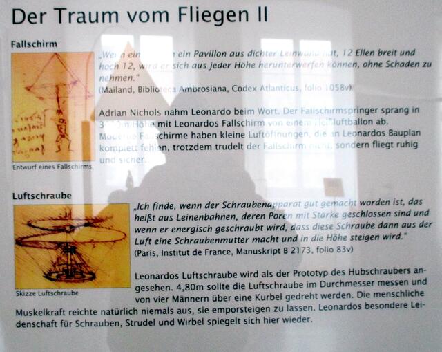 Der Traum vom Fliegen - Leonardo da Vincis Maschinen in Naumburg !