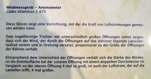 Windmessgerät - Leonardo da Vincis Maschinen in Naumburg !