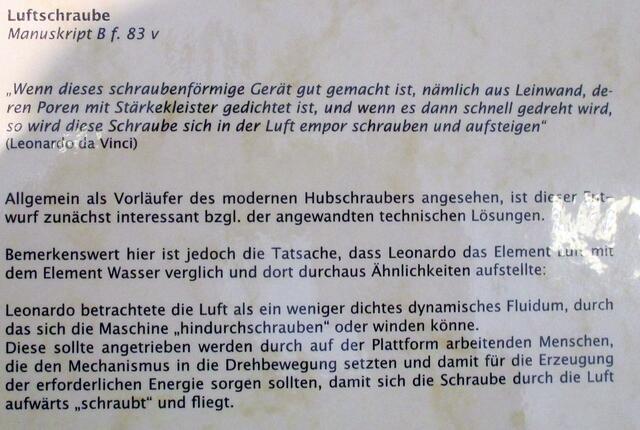 Luftschraube - Leonardo da Vincis Maschinen in Naumburg !