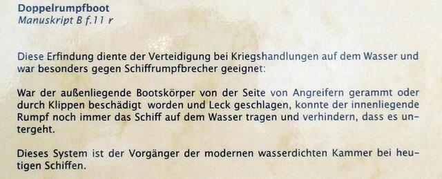 Doppelrumpfboot - Leonardo da Vincis Maschinen in Naumburg !