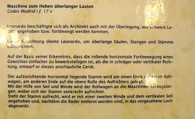 Heben überlanger Lasten- Leonardo da Vincis Maschinen in Naumburg !