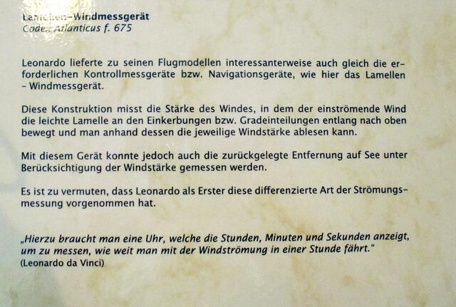 Windmessgerät - Leonardo da Vincis Maschinen in Naumburg !