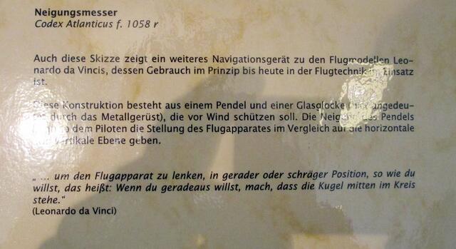 Neigungsmesser - Leonardo da Vincis Maschinen in Naumburg !