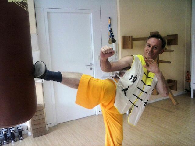 Andreas Loch beim Trainig zuhause