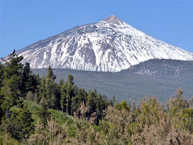 Oft ist von den Landstraßen aus der Pico de Teide zu sehen. Kein Wunder bei der Höhe von 3718 Meter