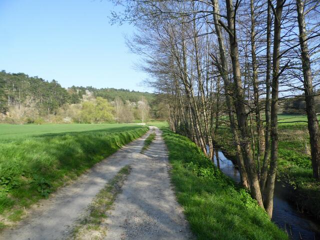 Am idyllischen Goldbach entlang und am Brockenstedter Mühlteich vorbei, geht es auf Schusters Rappen zurück.