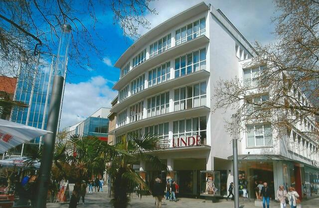 Falke-Bau I. G. von der Linde heute, sehr schick.