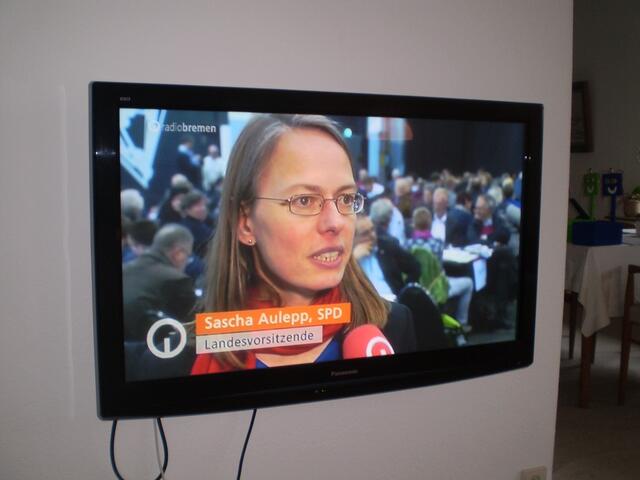 Blick auf die SPD-Landesvorsitzende Sascha Karolin Aulepp in der RADIO-BREMEN-Sendung am 30. April 2016