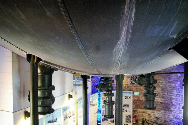 der untere Teil des Wasserbehälters (Fassungsvermögen 500.000 Liter)