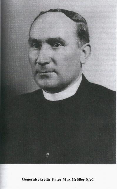 Pater Dr. Max Größer, Generalsekretär des Raphaels-Vereins in der schwierigen Zeit der Weltwirtschaftskrise und der nationalsozialistischen Zeit. In dieser Zeit hat er vielen Juden das Leben gerettet. Er wurde selbst Opfer des nationalsozialistischen Terrors. Zu seiner Erinnerung wurde ein Stolperstein an der Adenauerallee 41 in Hamburg angebracht. | Foto: Archiv des Pallottinerordens in Limburg