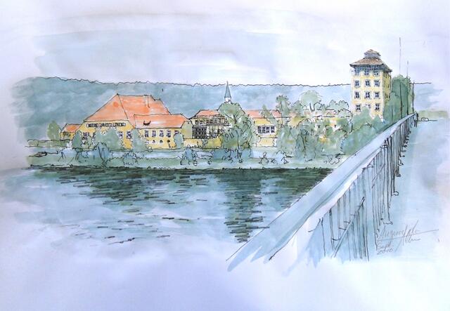 Entwurf und Erweiterung für das Landratsamt in Kelheim als Alternative für ein schönes Stadtbild © Angerer der Ältere