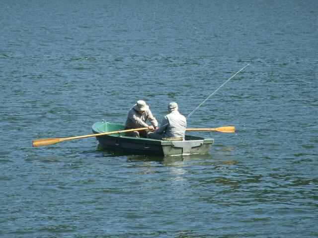 Angler waren auf dem See