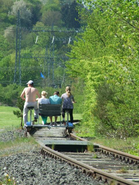 Mit der Draisine unterwegs
