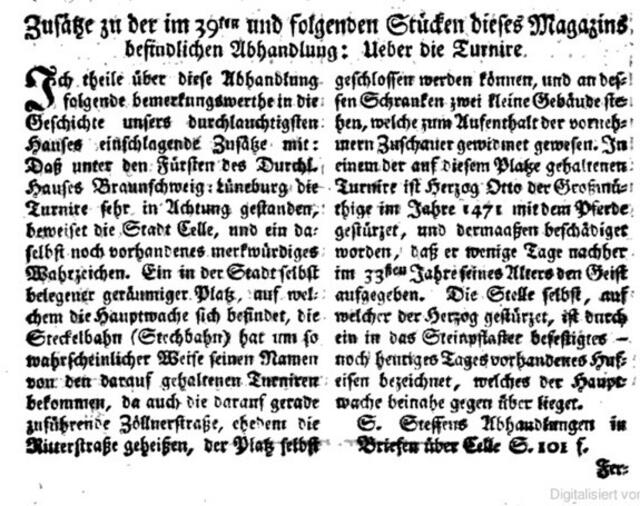 Hannoverisches Magazin vom 11. Juli 1788.